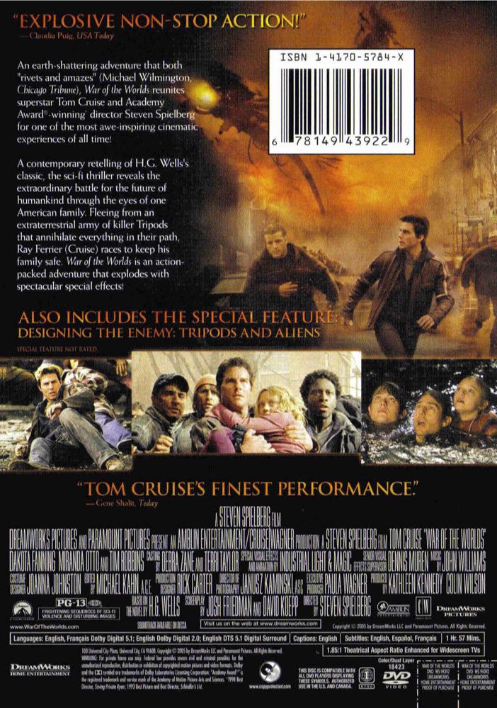 War of the Worlds DVD movie collectible [Barcode 8714865551165] - Main Image 2