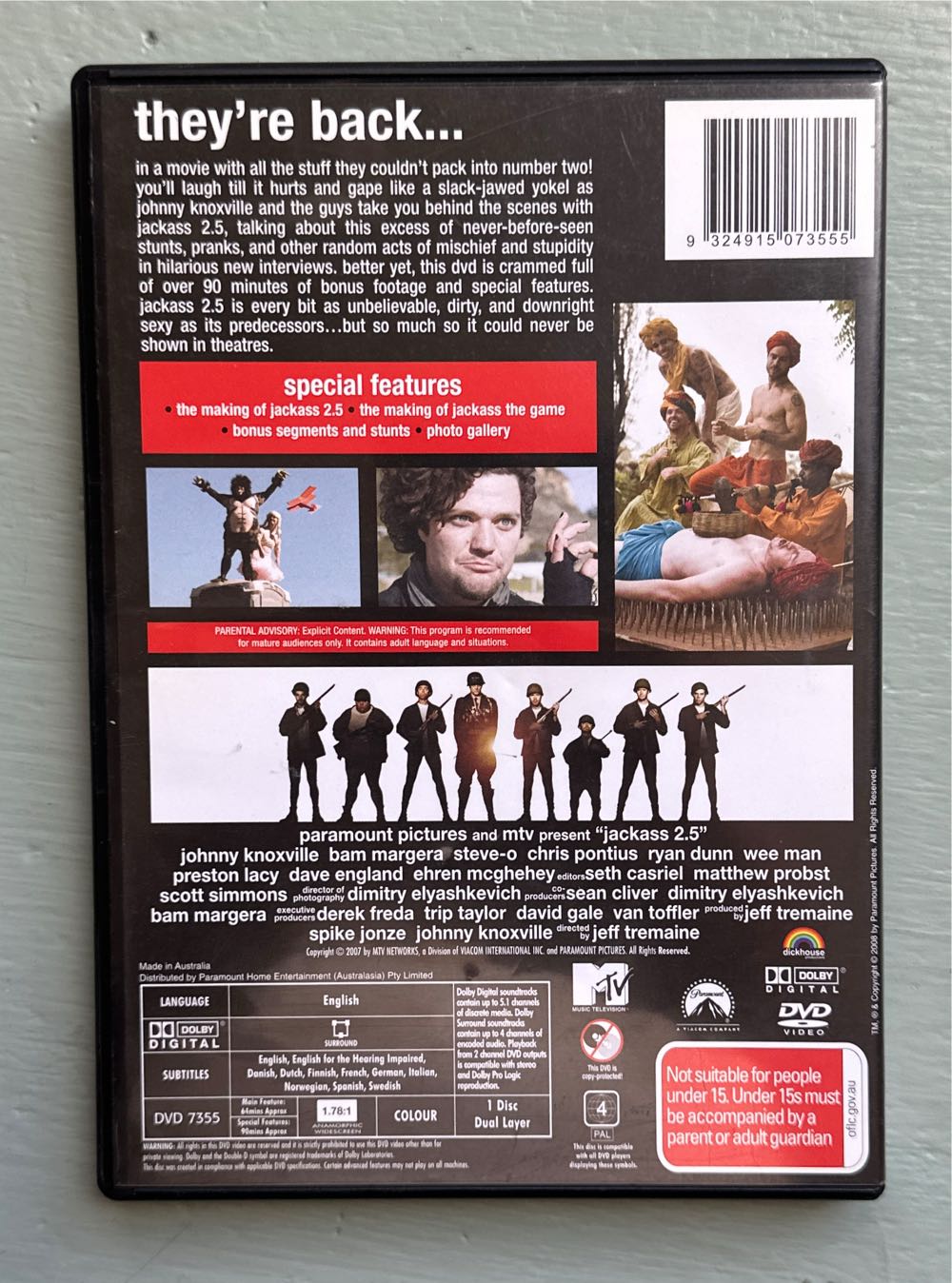 Jackass 2.5 DVD movie collectible [Barcode 9324915073555] - Main Image 2
