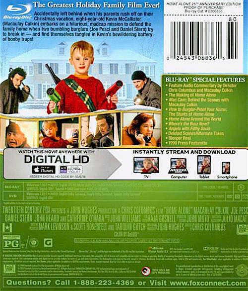 Home Alone Blu-ray movie collectible [Barcode 024543068365] - Main Image 2