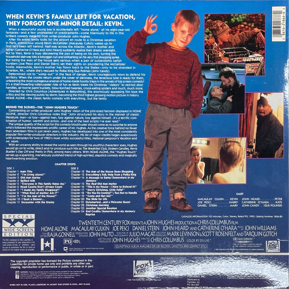 Home Alone Laser Disc movie collectible [Barcode 086162186660] - Main Image 2