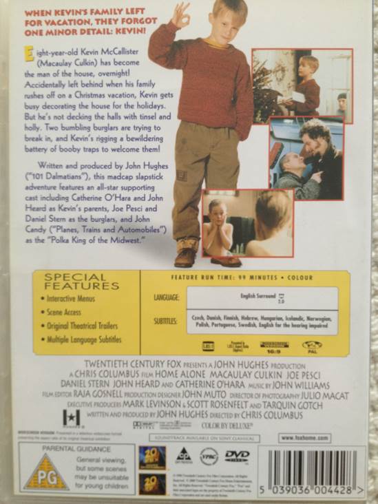 Home Alone DVD movie collectible [Barcode 5039036004428] - Main Image 2