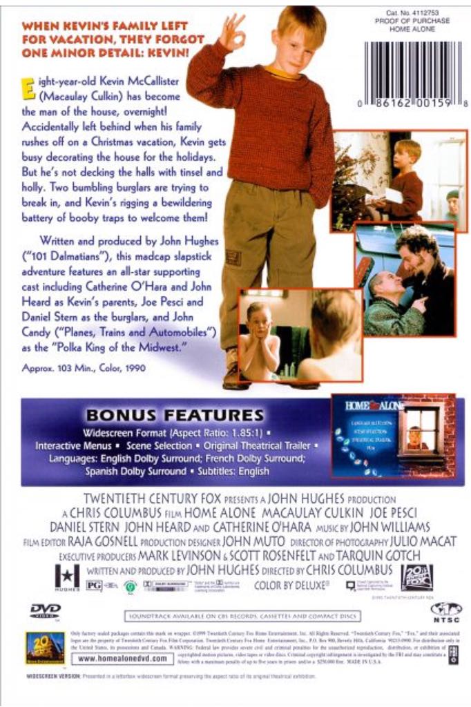 Home Alone DVD movie collectible [Barcode 5039036029223] - Main Image 2