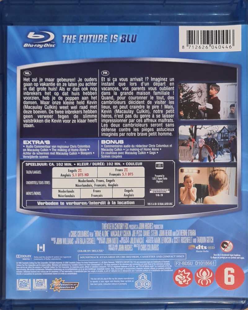 Home Alone DVD movie collectible [Barcode 8712626040446] - Main Image 2