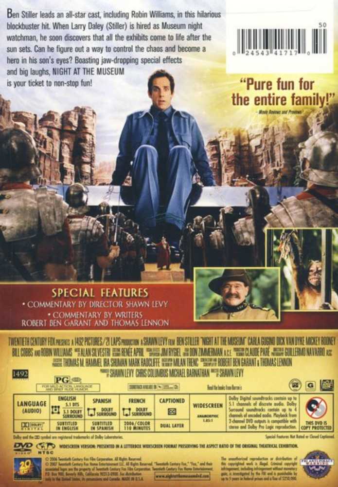 Night at the Museum 318 CED movie collectible [Barcode 02510507] - Main Image 2