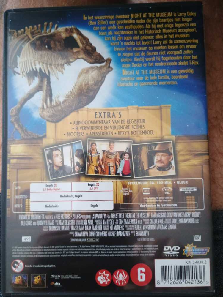 Night At The Museum DVD movie collectible [Barcode 8712626042136] - Main Image 2