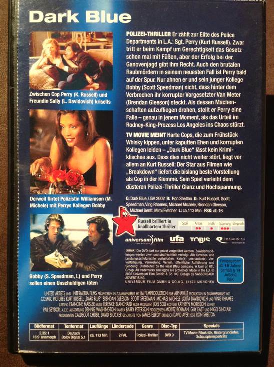 Dark Blue DVD movie collectible [Barcode 6420201151198] - Main Image 2