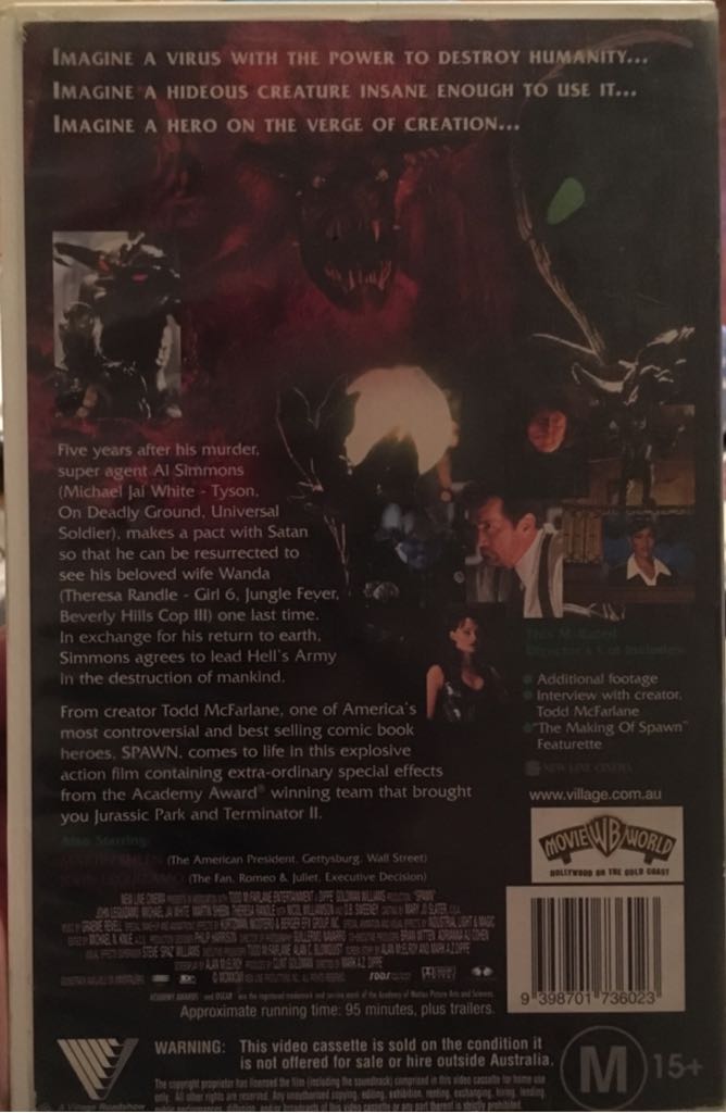 Todd McFarlane’s Spawn VHS movie collectible [Barcode 026359142536] - Main Image 2