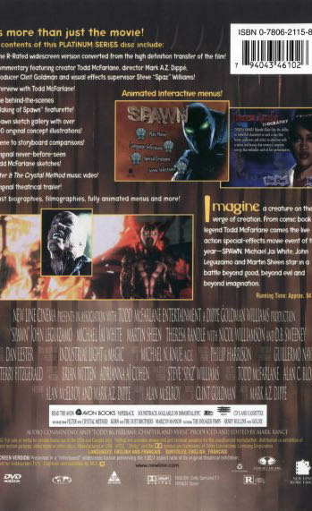 Spawn DVD movie collectible [Barcode 044007807828] - Main Image 2