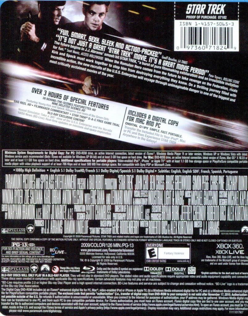Star Trek Blu-ray movie collectible [Barcode 1111017574] - Main Image 4