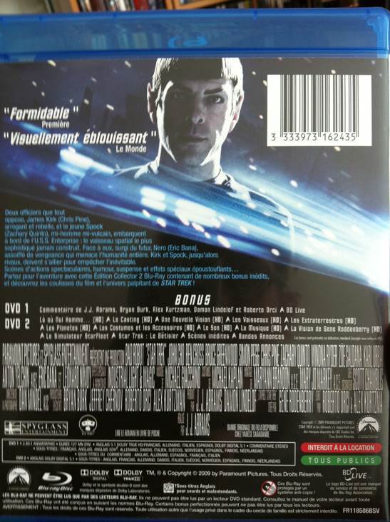 Star Trek Blu-ray movie collectible [Barcode 3333973162435] - Main Image 2
