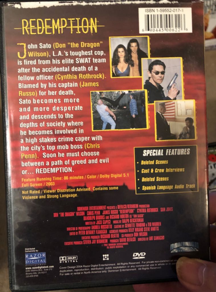 Redemption DVD movie collectible [Barcode 690445006226] - Main Image 2
