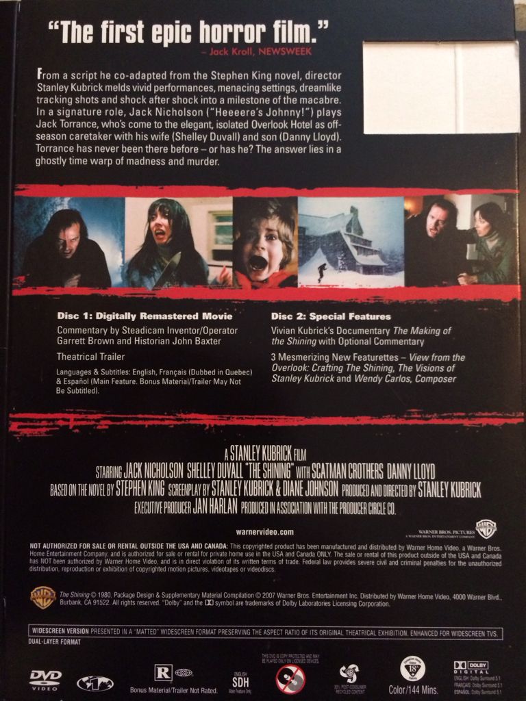 Shining DVD movie collectible [Barcode 012569788701] - Main Image 2