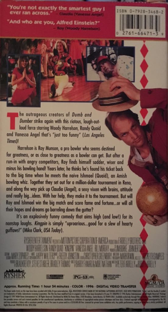 Kingpin VHS movie collectible [Barcode 027616647139] - Main Image 2