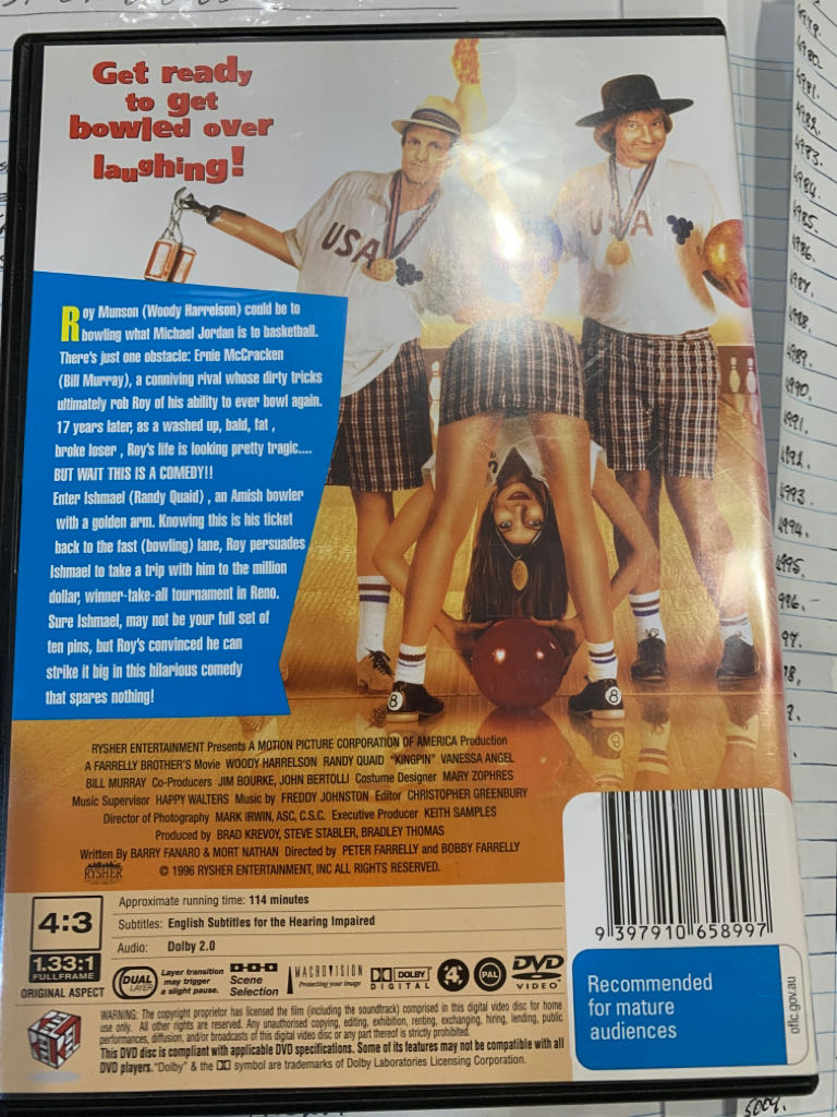 Kingpin DVD movie collectible [Barcode 9397910658997] - Main Image 2