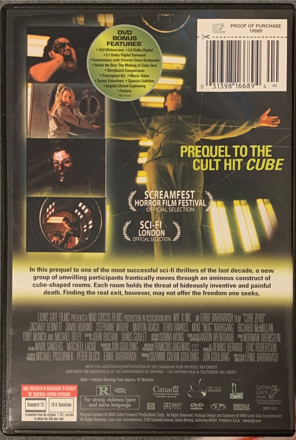 Cube Zero Blu-ray movie collectible [Barcode 7070022985701] - Main Image 3