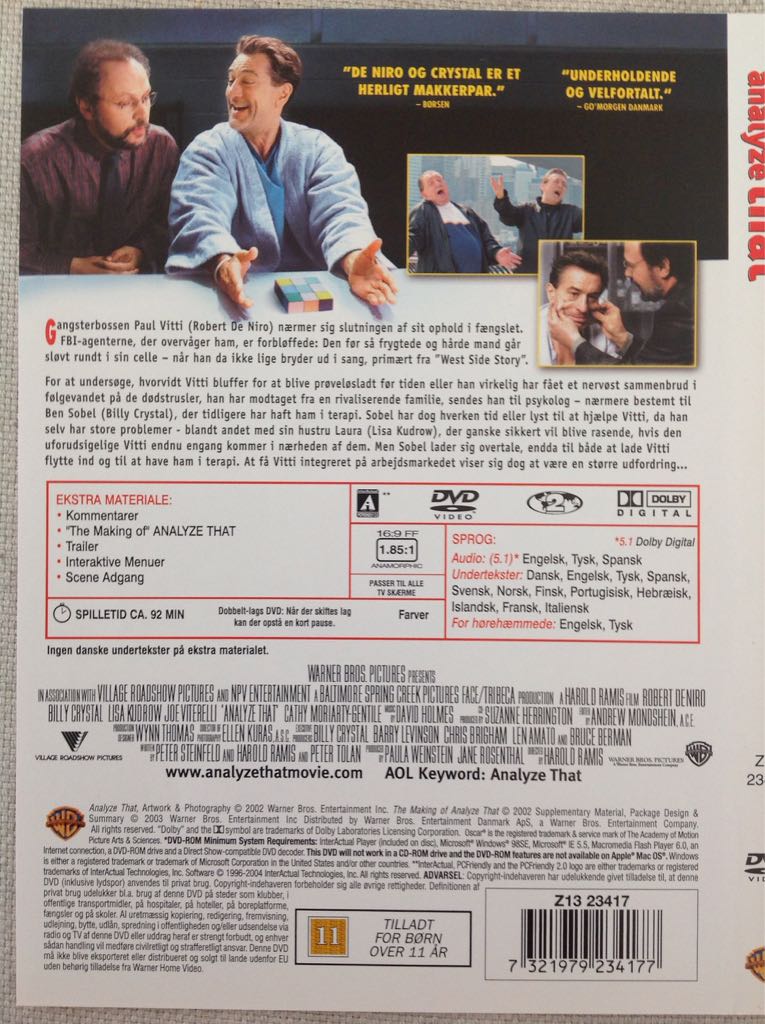 Analyze That DVD movie collectible [Barcode 7321979234177] - Main Image 2