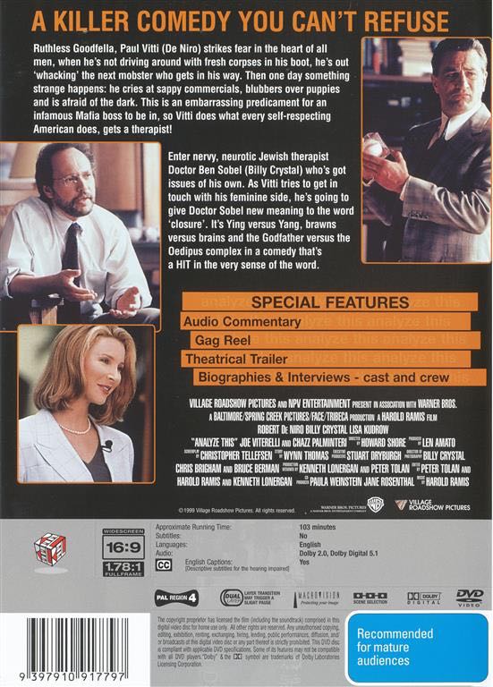 Analyze That DVD movie collectible [Barcode 9398710367294] - Main Image 2