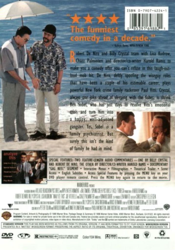 Analyze This DVD movie collectible [Barcode 7321944169886] - Main Image 2