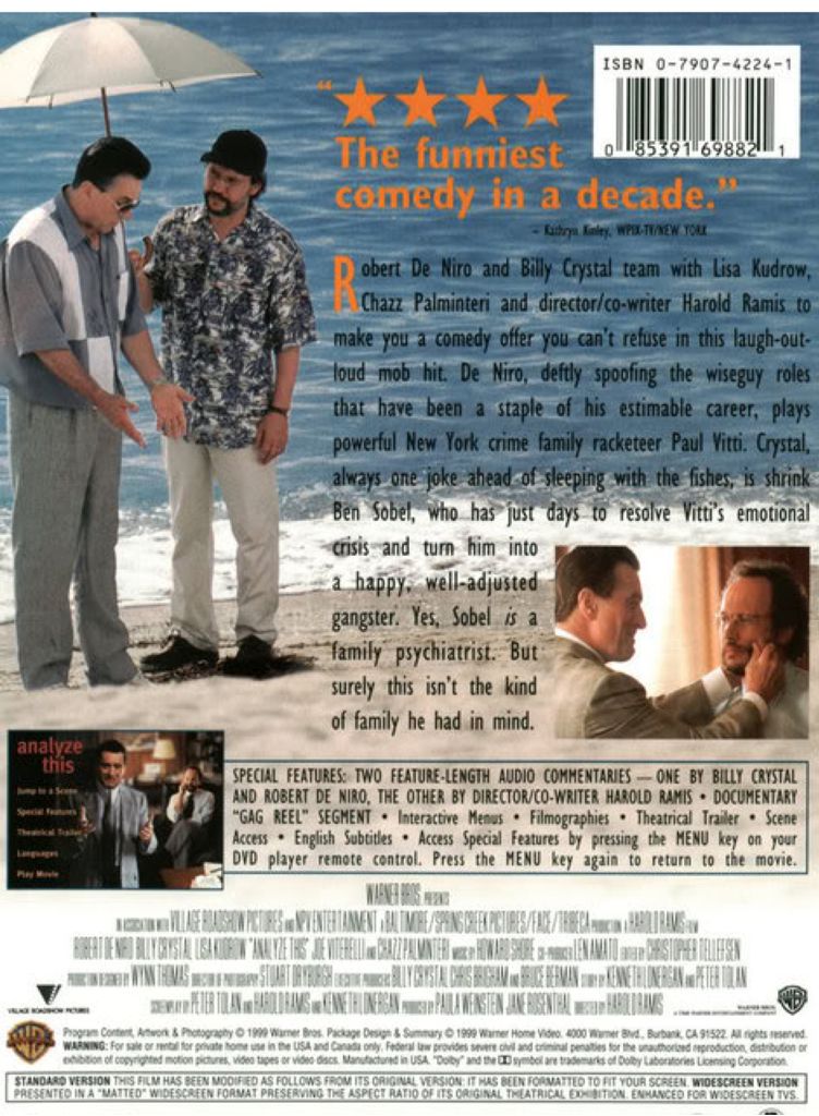 Analyze This VHS movie collectible [Barcode 883929155293] - Main Image 2