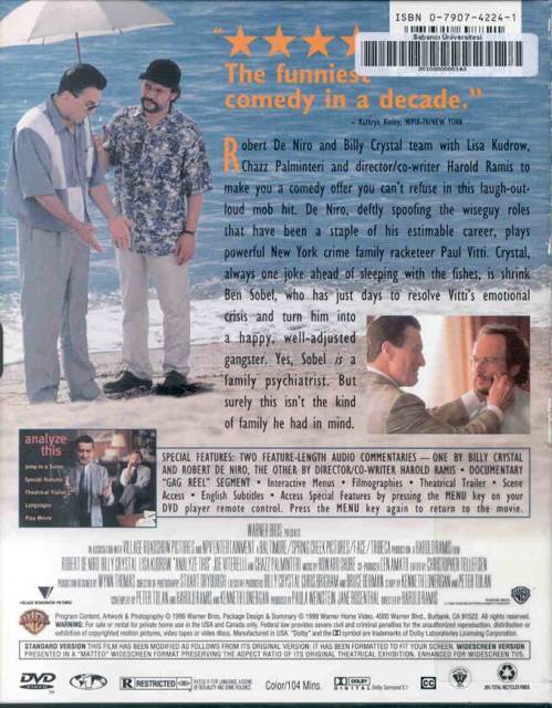 Analyze This DVD movie collectible [Barcode 9397910917797] - Main Image 2