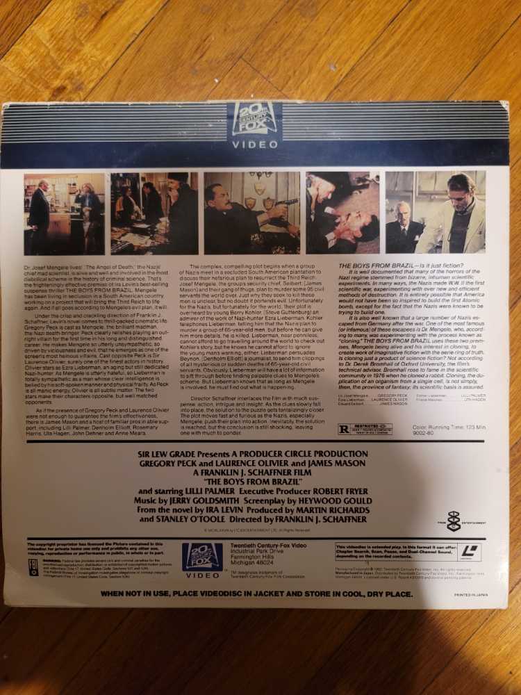 The Boys From Brazil DVD movie collectible [Barcode 9315841998487] - Main Image 2