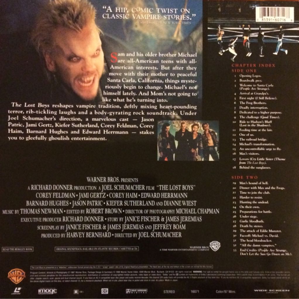 Lost Boys, The DVD movie collectible [Barcode 085391607168] - Main Image 2