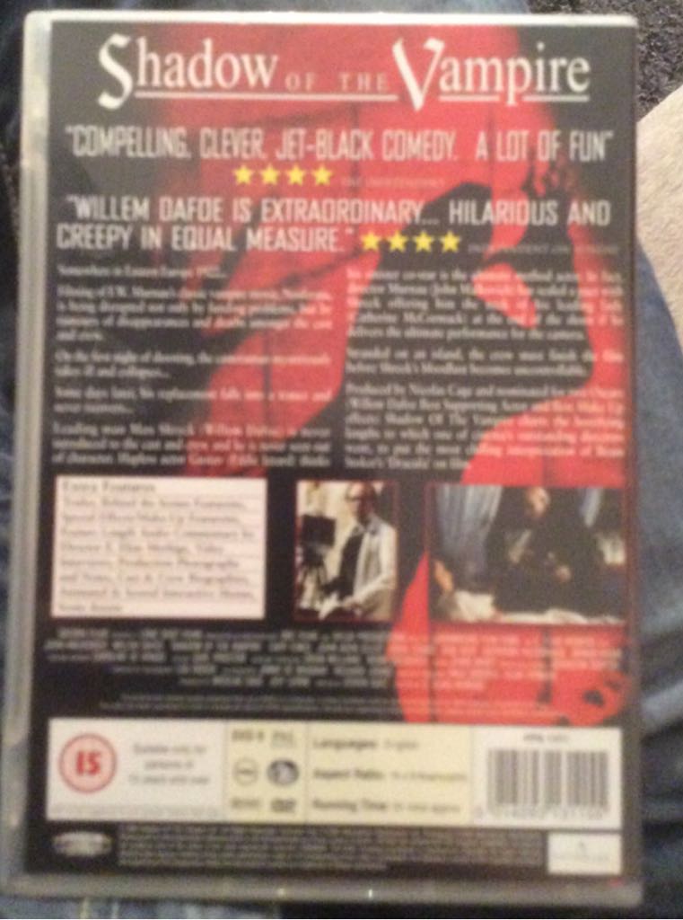 Shadow Of The Vampire* DVD movie collectible [Barcode 5014293131155] - Main Image 2