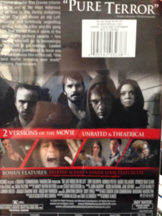 The Last House On The Left: Unrated (2009) DVD movie collectible [Barcode 025192032387] - Main Image 2