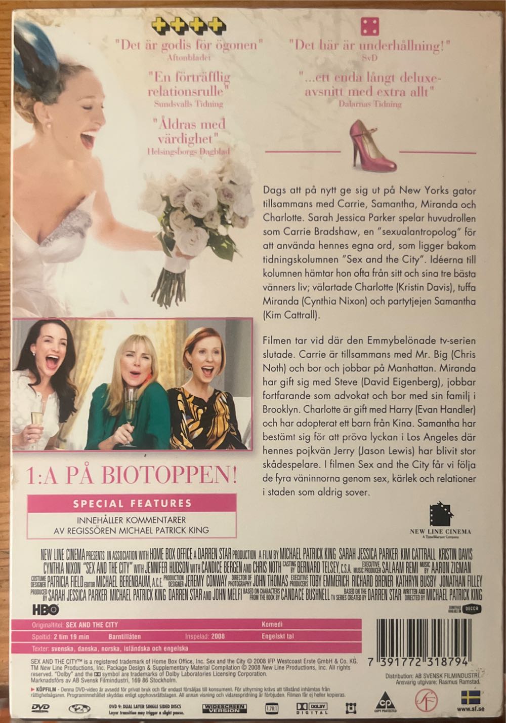 Sex and the City 1 DVD movie collectible [Barcode 7391772318794] - Main Image 2