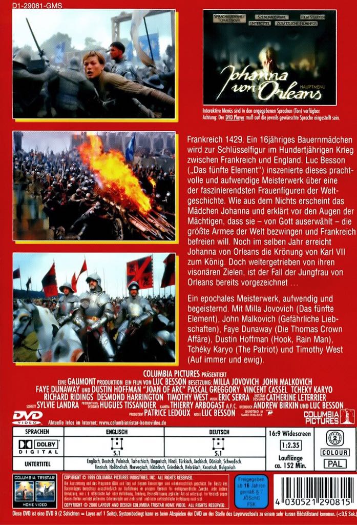 Johanna von Orleans Digital Copy movie collectible [Barcode 4030521290815] - Main Image 2