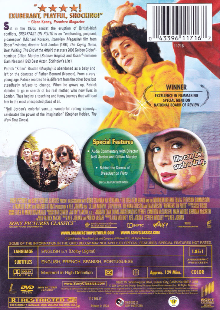 Breakfast on Pluto DVD movie collectible [Barcode 043396117167] - Main Image 2