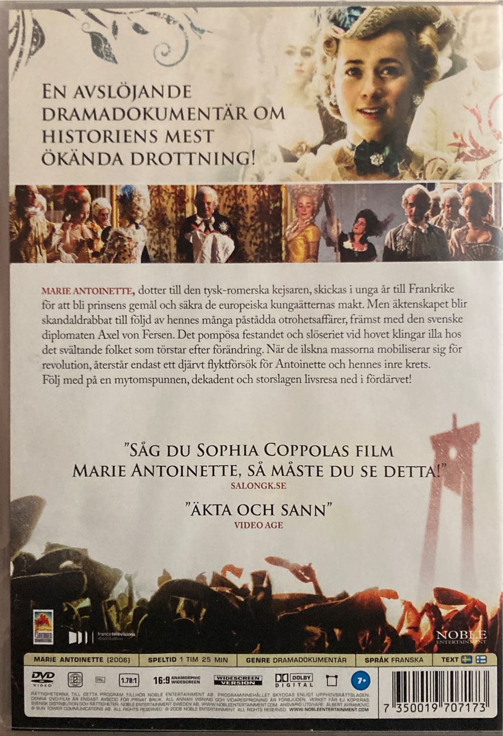 Marie Antoinette DVD movie collectible [Barcode 7350019707173] - Main Image 2