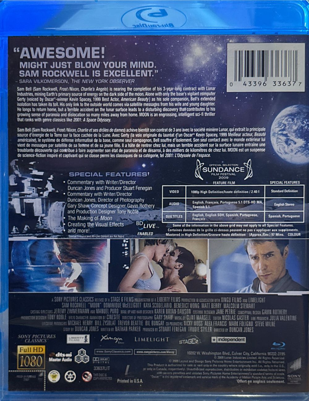 Moon Blu-ray movie collectible [Barcode 043396336377] - Main Image 4