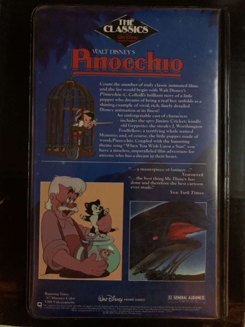 Pinocchio VHS movie collectible [Barcode 076476007614] - Main Image 2