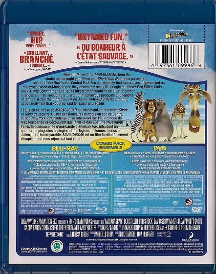 Madagascar 1 Blu-ray movie collectible [Barcode 097361099866] - Main Image 2