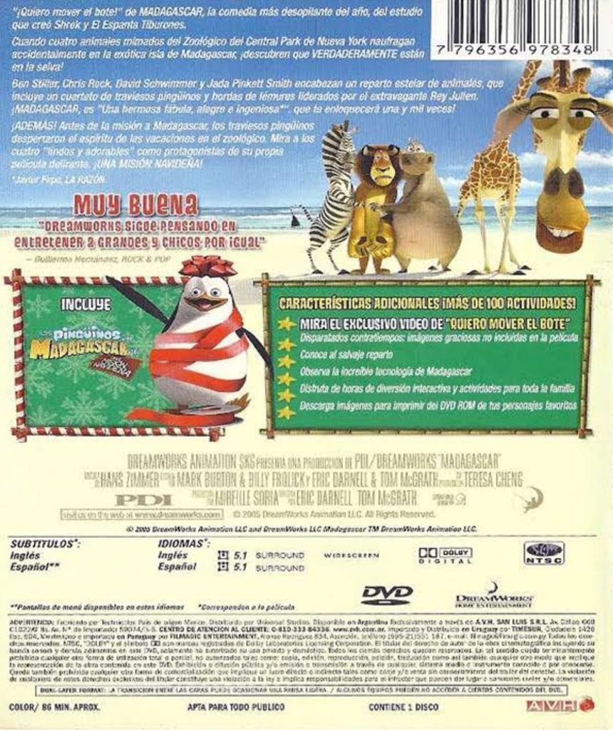 Madagascar DVD movie collectible [Barcode 5051189121630] - Main Image 2