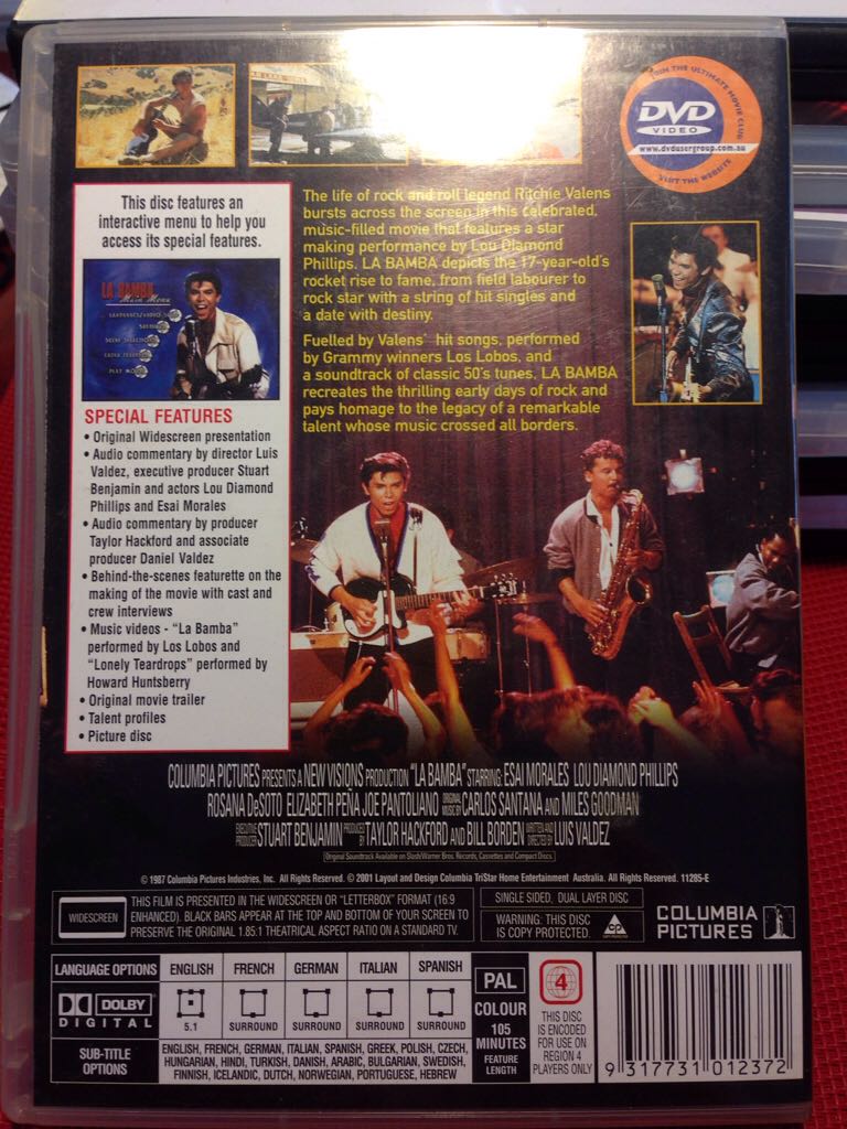 La Bamba DVD movie collectible [Barcode 9317731012372] - Main Image 2