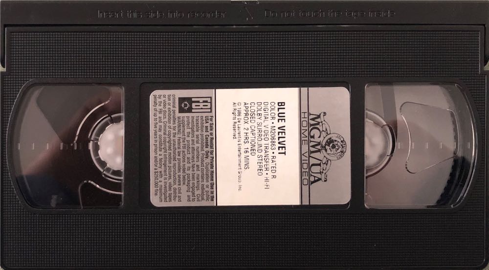 Blue Velvet VHS movie collectible [Barcode 027616686336] - Main Image 3