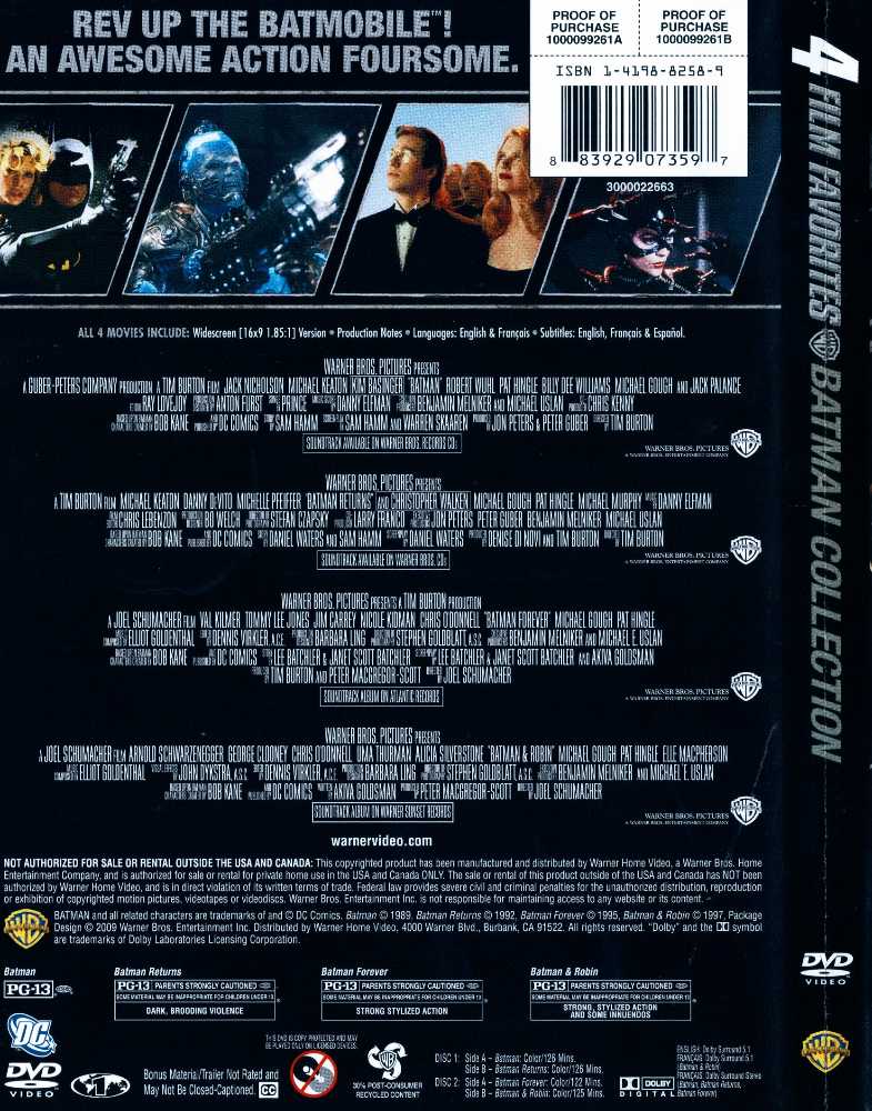 Batman (1) DVD movie collectible [Barcode 1983368200024] - Main Image 2