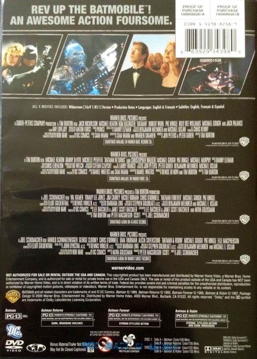Batman 89 DVD BG DVD movie collectible [Barcode 7321944043209] - Main Image 2