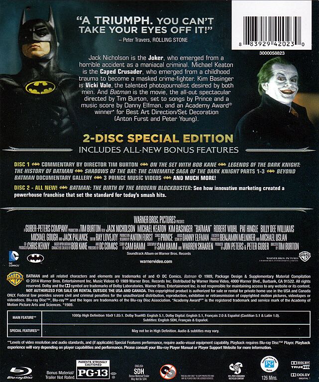 Batman Blu-ray movie collectible - Main Image 2