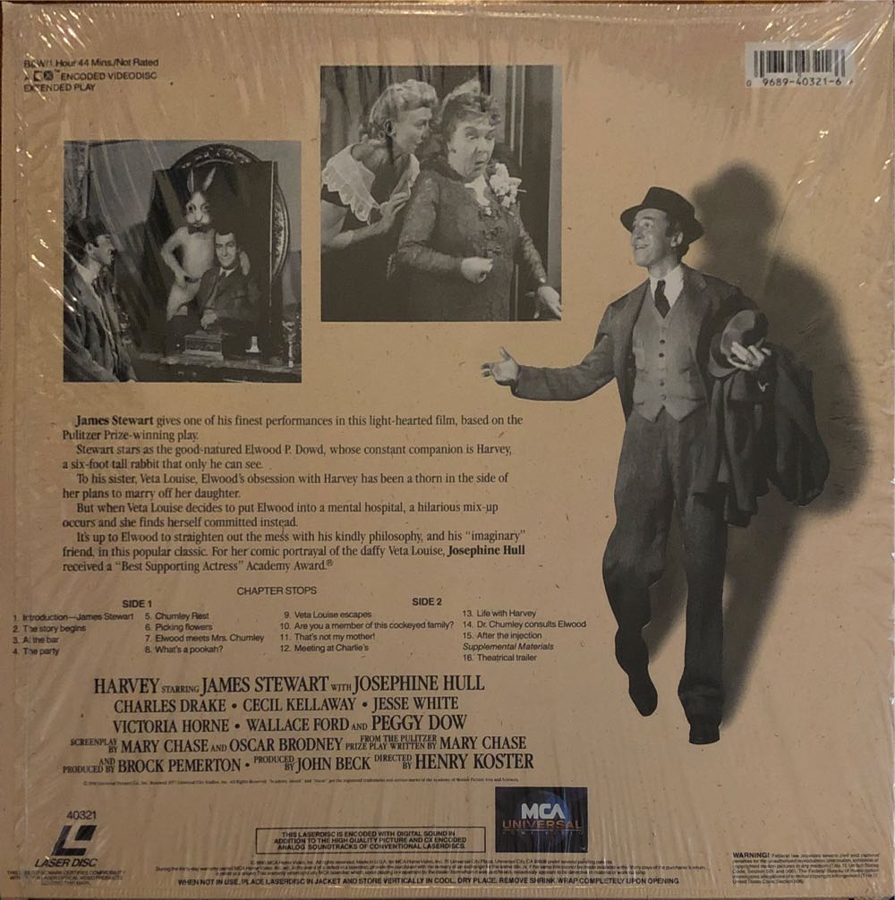 Harvey Laser Disc movie collectible [Barcode 096894032166] - Main Image 2