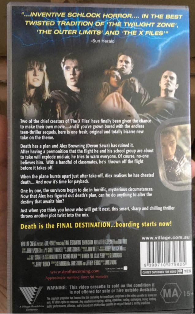 Final Destination VHS movie collectible [Barcode 794043506031] - Main Image 2