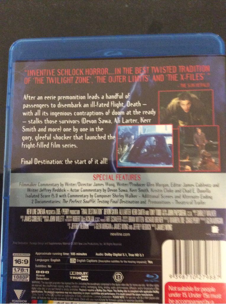 Final Destination DVD movie collectible [Barcode 9398710279887] - Main Image 2