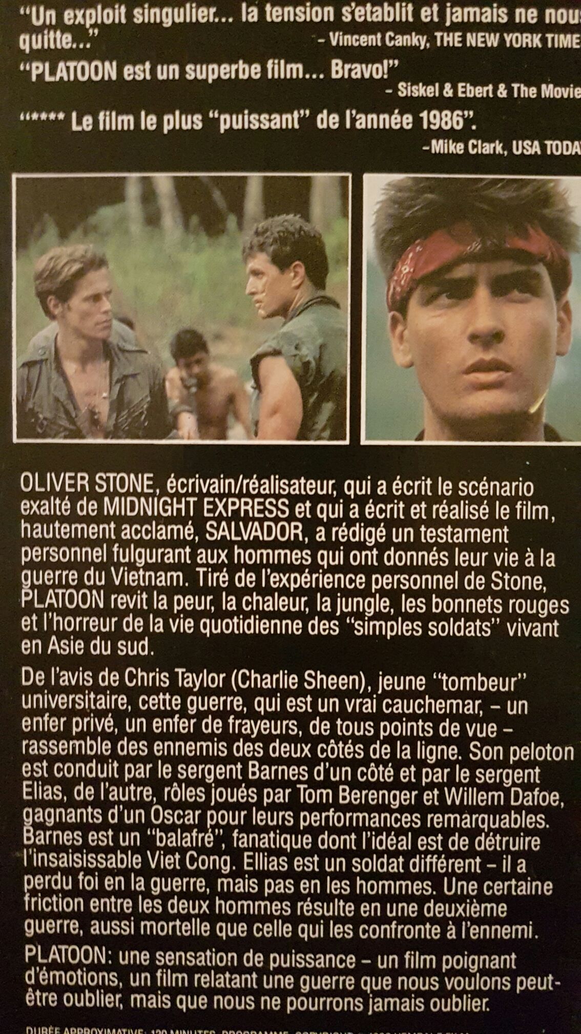 Platoon Video 8 movie collectible [Barcode 0028485160125] - Main Image 2