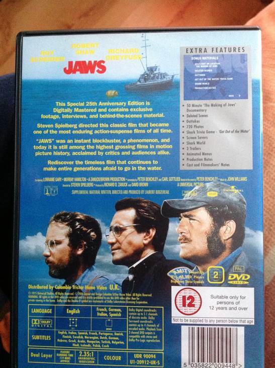 Jaws DVD movie collectible [Barcode 5035822009448] - Main Image 2