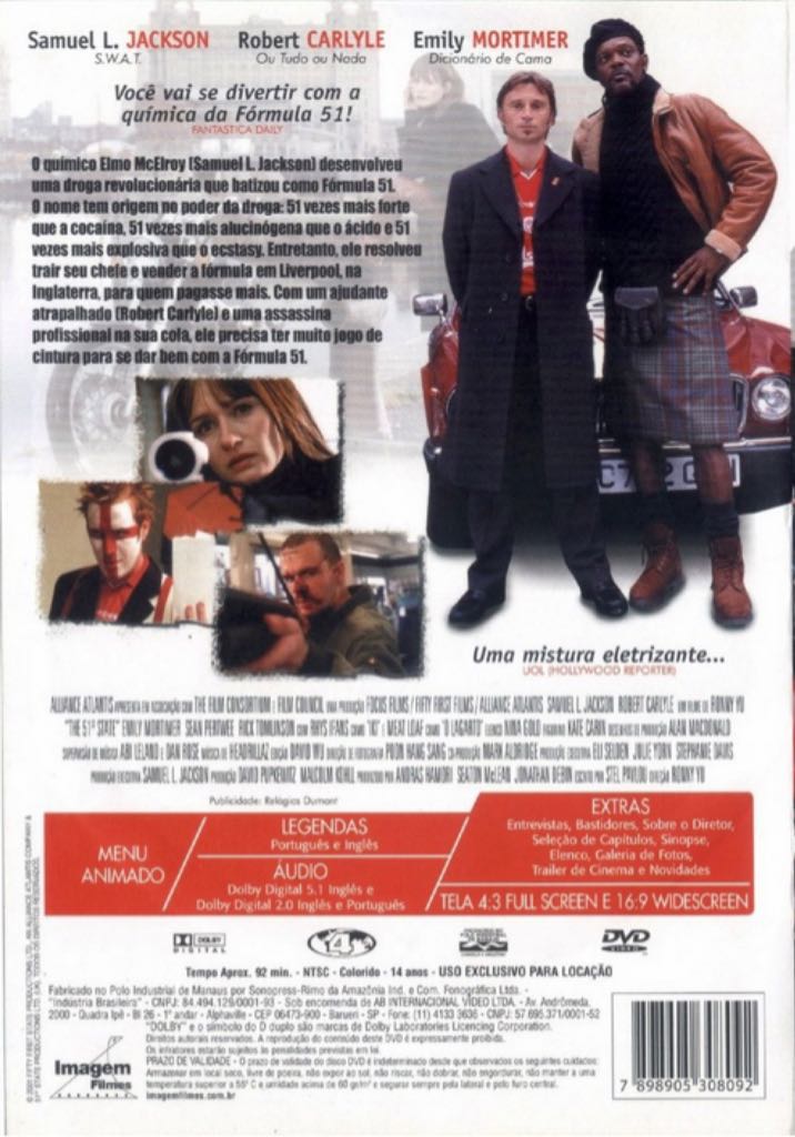 Formula 51 OR the 51st State DVD movie collectible [Barcode 065935145523] - Main Image 2