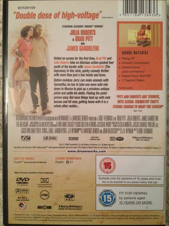 The Mexican iTunes movie collectible [Barcode 5051188138936] - Main Image 2