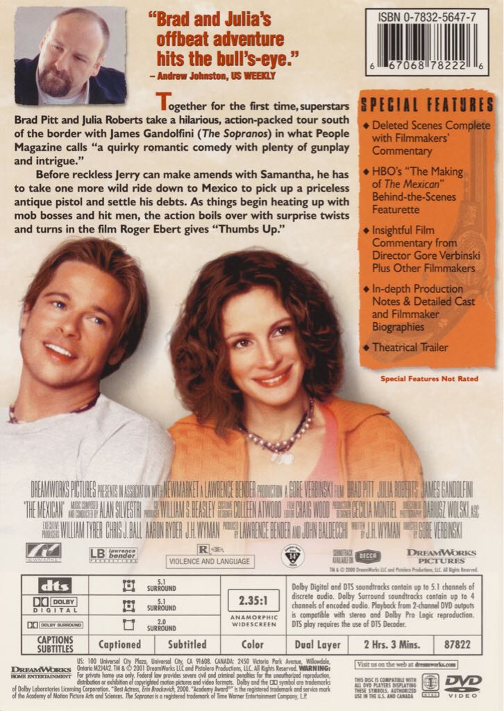 The Mexican DVD movie collectible [Barcode 883929302482] - Main Image 2