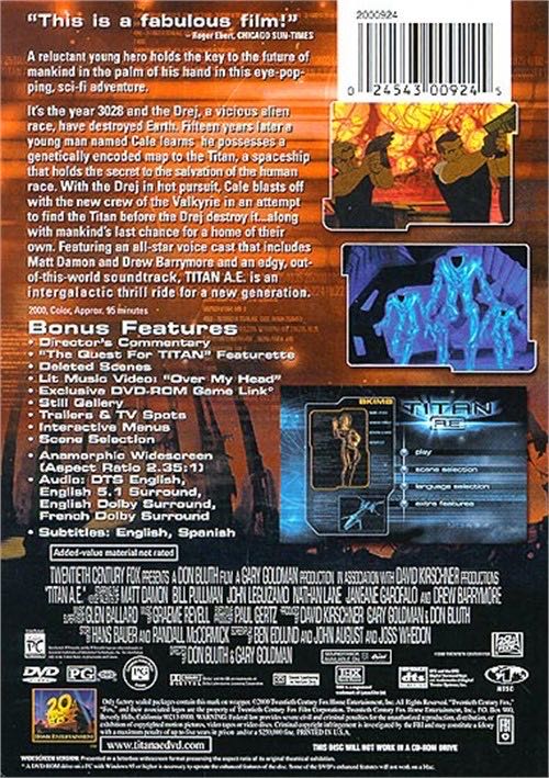 Titan A.E. DVD movie collectible [Barcode 31230223] - Main Image 2